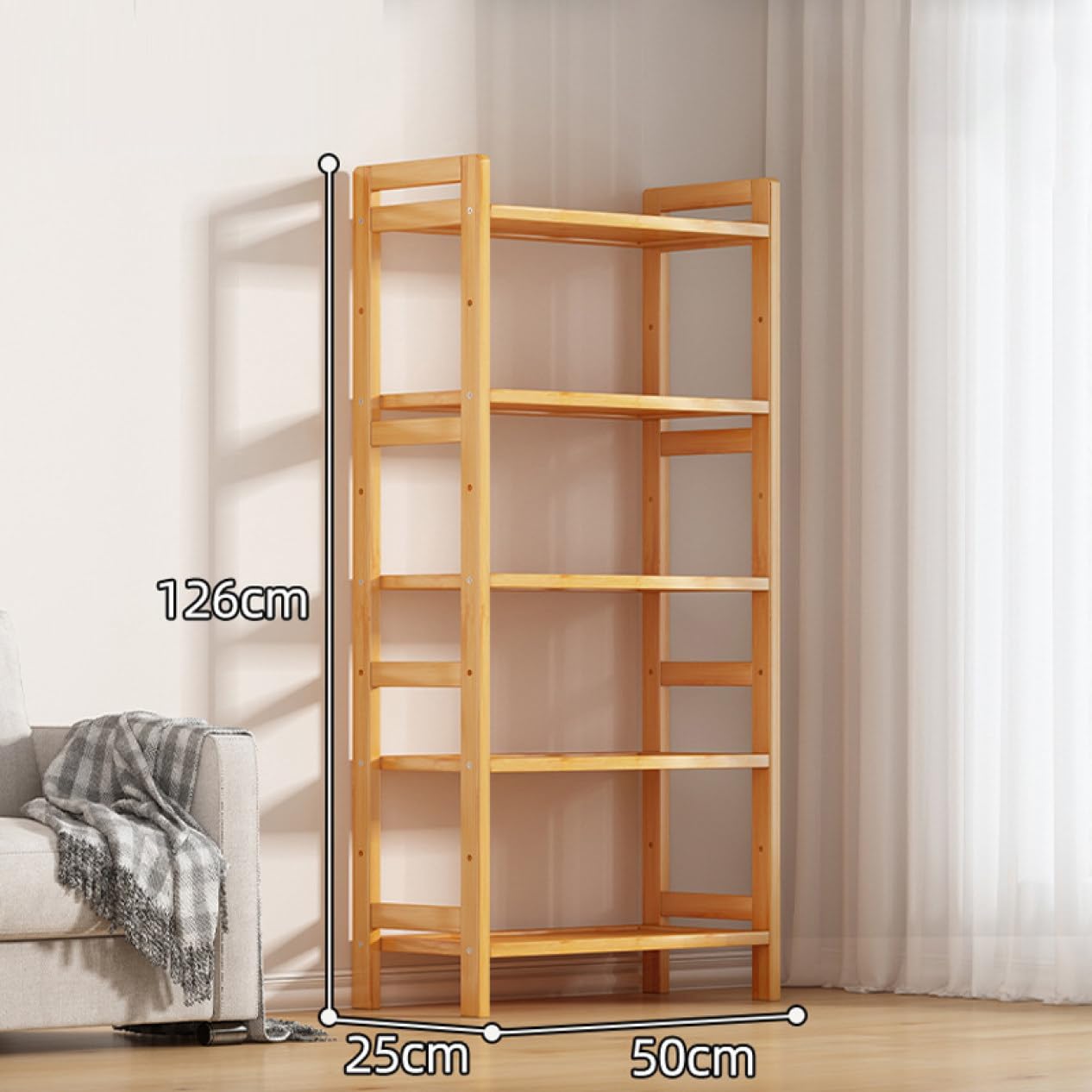 フクれいみシェルフ Amazon.co.jp: MJKQ9 オープンシェルフ 5段 スタイル2 天然竹製